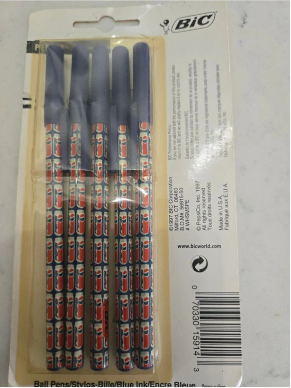 BIC Pepsi Wavelengths 5-Pack Blue Ink Ballpoint Pens One Size